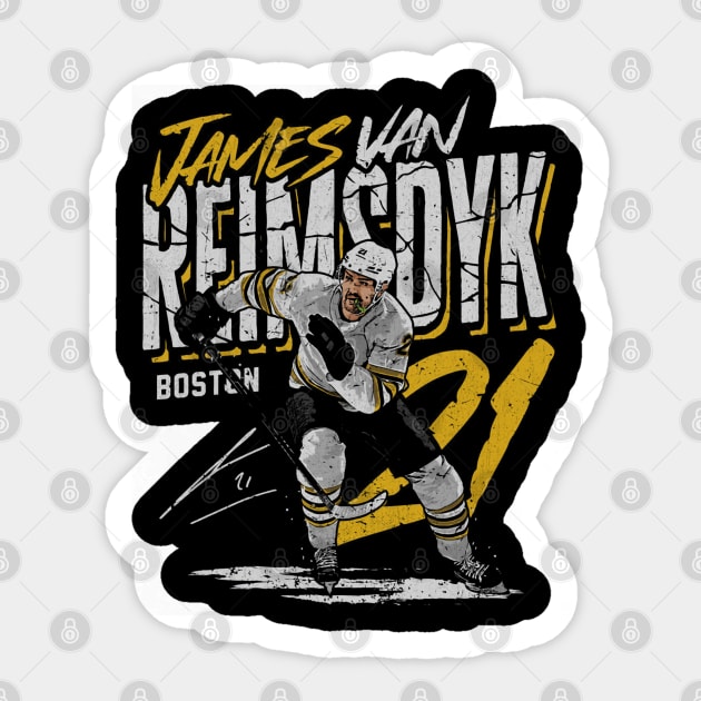 James van Reimsdyk Boston Crack Sticker by ganisfarhan